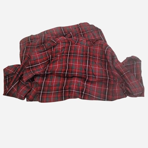 Victoria's Secret Red and Green Plaid Button Up Flannel Shirt - Size Large - Picture 6 of 6